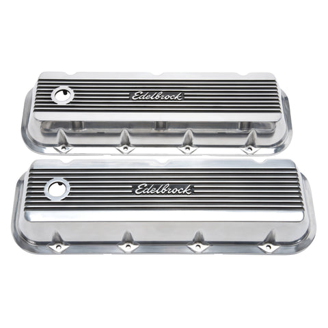 Edelbrock Valve Cover Elite II Chevrolet 1965 and Later 396-502 Big Block V8 Polished - 4275