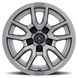 ICON Vector 5 17x8.5 5x5 -6mm Offset 4.5in BS 71.5mm Bore Titanium Wheel - 2617857345TT