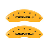 MGP 4 Caliper Covers Engraved Front & Rear Denali Yellow Finish Black Char 2017 GMC Acadia - 34212SDNLYL