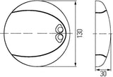 Hella Interior Lamp Euroled130T White 2Ja - 959950521