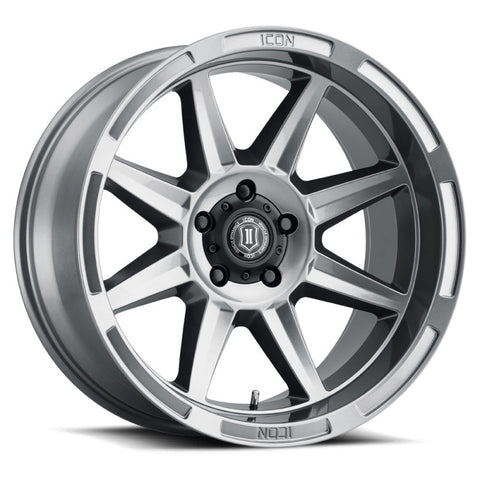 ICON Bandit 20x10 5x5 -24mm 4.5in BS 71.50mm Bore Gun Metal Wheel - 6020107345GM