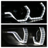 Spyder 12-14 BMW F30 3 Series 4DR Projector Headlights - LED DRL - Black (PRO-YD-BMWF3012-DRL-BK) - 5084347