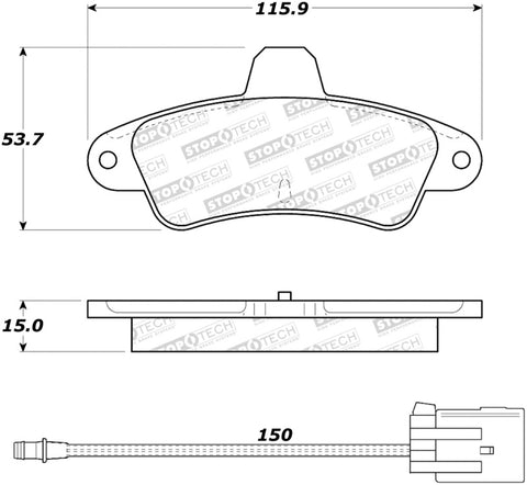 StopTech Street Brake Pads - 308.06610