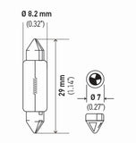 Hella Bulb 3021 12V 3W Sv78 T25 8X29Mm Sb - DE3021SB