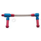 Russell Performance -8 AN to -8 AN ProFlex Holley 4150 Dual Inlet Carb Kit (Red/Blue) - 641270