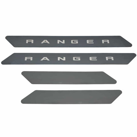 Putco 19-20 Ford Ranger SuperCrew - w/ RANGER Etching (4pcs) Black Platinum Door Sills - 95143BPFD