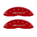 MGP 4 Caliper Covers Engraved Front Accord Engraved Rear Accord Red finish silver ch - 20219SACCRD