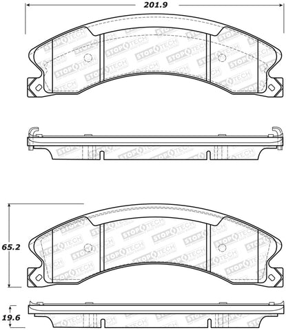 StopTech Sport Brake Pads w/Shims and Hardware - Rear - 309.15650