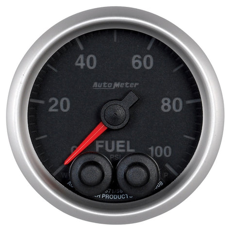 Autometer Elite 52mm 0-100 PSI Fuel Pressure Peak & Warn w/ Electronic Control Gauge - 5671