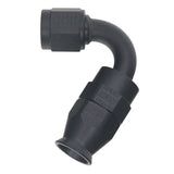 DeatschWerks 6 AN Female Flare Swivel 120-Degree Hose End PTFE - Anodized Matte Black - 6-02-0872-B