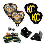 KC HiLiTES FLEX ERA 3 Vehicle Light System Kit Jeep JK Combo Beam and A-Pillar Bracket - 97127