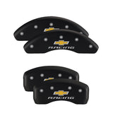 MGP Front set 2 Caliper Covers Engraved Front MGP Black finish silver ch - 14212FMGPBK