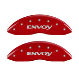 MGP 4 Caliper Covers Engraved Front & Rear Envoy Red finish silver ch - 34004SEVYRD