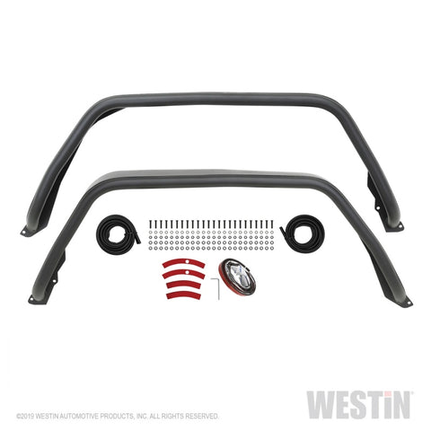 Westin 2020 Jeep Gladiator Tube Fenders - Rear - Textured Black - 62-1065