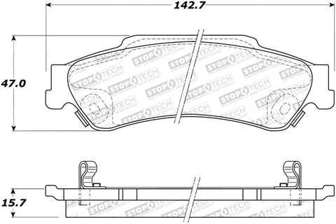 StopTech Street Brake Pads - 308.07290