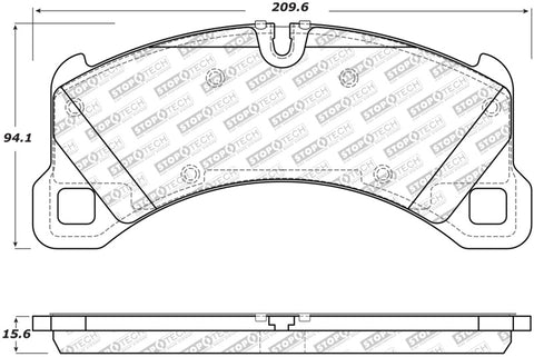 StopTech Porsche 11-18 Cayenne / 15-19 Macan / 17-20 Panamera Street Select Front Brake Pads - 305.14520