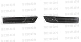 Seibon 09-10 Nissan GTR R35 Carbon Fiber Fender Duct Logos (Pair) - FDL0910NSGTR