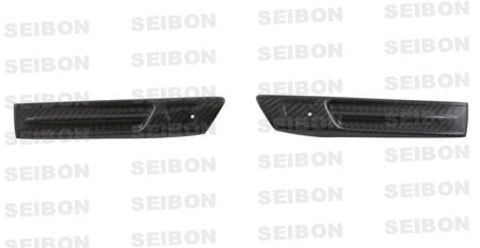 Seibon 09-10 Nissan GTR R35 Carbon Fiber Fender Duct Logos (Pair) - FDL0910NSGTR