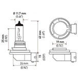 Hella Optilux XY Series H8 Xenon Halogen Bulb 12V 35W Fog Bulbs - Pair - H71071072