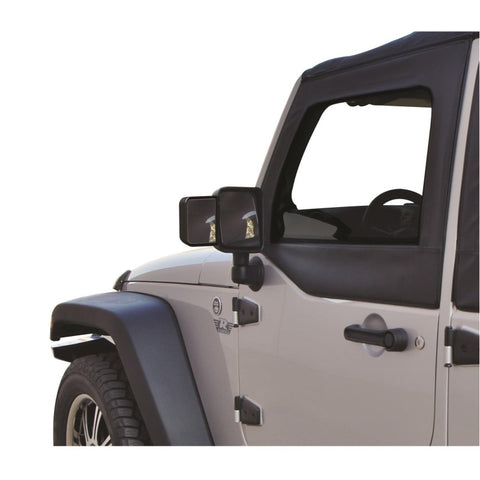 Rampage 2007-2018 Jeep Wrangler(JK) Mirror Extensions - Black - 8605