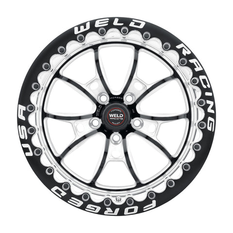 Weld S80 17x11 / 5x115 BP / 6.2in BS Black Wheel (High Pad) - Black Single Beadlock MT - 80HB7110W62F