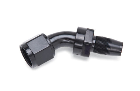 Russell Performance -6 AN 45 Degree Hose End Without Socket - Polished and Black - 615093