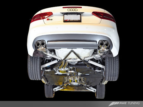 AWE Tuning B8 / B8.5 S5 Cabrio Touring Edition Exhaust - Non-Resonated - Diamond Black Tips - 3415-43040