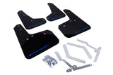 Rally Armor 12-19 Ford Focus ST / 16-19 RS Black Mud Flap w/Blue Logo - MF27-UR-BLK/BL