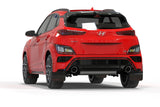 Rally Armor 2022 Hyundai Kona N Black UR Mud Flap w/ Red Logo - MF83-UR-BLK-RD