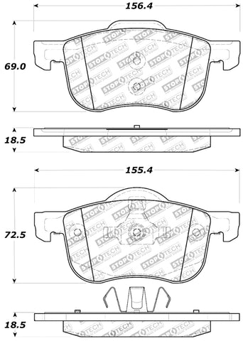 StopTech Performance 01-09 Volvo S60 / 99-06 S80 / 01-07 V70/V70R Front Brake Pads - 309.07940