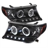 Spyder Toyota Land Cruiser 08-11 Projector Headlights LED Halo LED Blk PRO-YD-TLAND08-HL-BK - 5008275