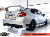 AWE Tuning Subaru STI VA / WRX GV / STI GV Sedan Touring Edition Exhaust - Diamond Black Tip (102mm) - 3015-43108