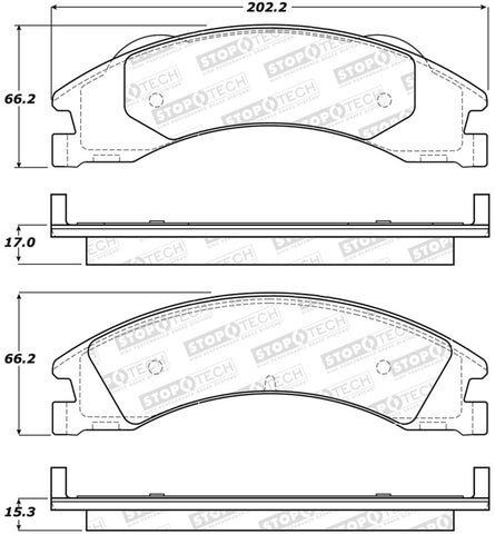 StopTech Sport Brake Pads w/Shims - Front - 309.13290