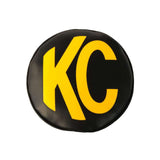 KC HiLiTES 6in. Round Soft Cover (Pair) - Black w/Yellow KC Logo - 5102