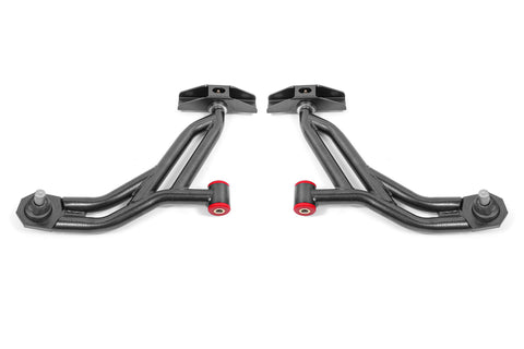 BMR 10-14 Ford Mustang / Shelby GT500 Non-Adj. Lower A-Arms (Poly/Delrin) - Black Hammertone - AA754H