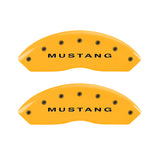 MGP 4 Caliper Covers Engraved Front Mustang Rear S197/GT Yellow Finish Black Char 2003 Ford Mustang - 10017SMG2YL