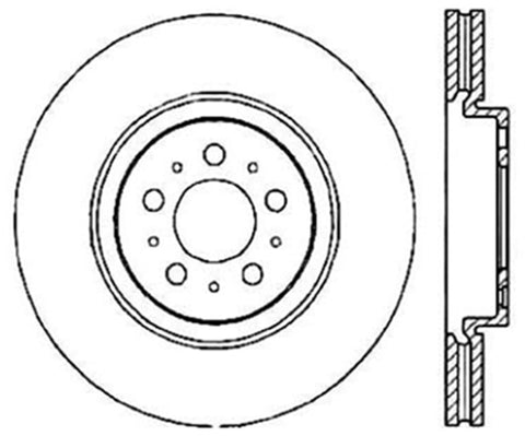 StopTech Slotted & Drilled Sport Brake Rotor - 127.39035R