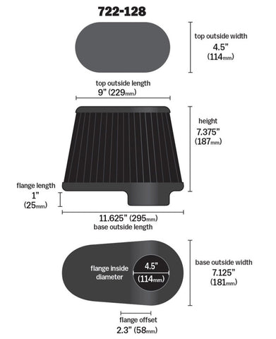 Airaid Dodge 5.9/6.7L DSL / Ford 6.0L DSL Kit Replacement Air Filter - 722-128