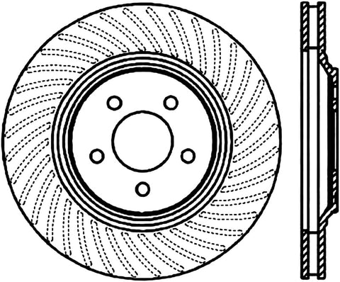 StopTech Power Slot 94-04 Ford Mustang Front Right Slotted CRYO Rotor - 126.61045CSR