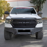 Go Rhino 19-24 Ram 1500 (Excl. Rebel/Warlock/TRX) Element FR Bumper w/Fixed Lgt Bar Mount - Tex. Blk - 34130T