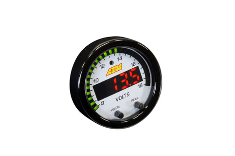 AEM X-Series 8-18V Volt Gauge - 30-0303