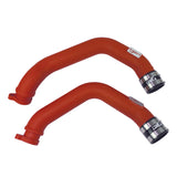 Injen 15-16 BMW M3(F80)/M4 (F82/83) 3.0L L6 Twin Turbo 2PC Aluminum Int. Charge Pipe - Wrinkle Red - SES1116ICPWR