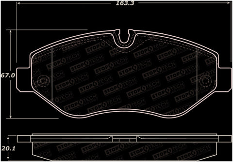 StopTech Sport Brake Pads w/Shims - Rear - 309.13160