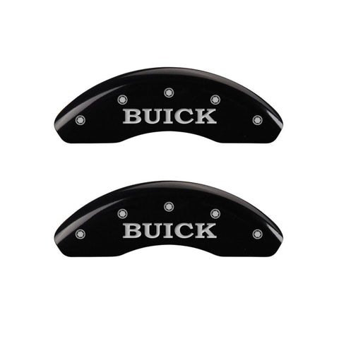 MGP 4 Caliper Covers Engraved Front Buick Rear Black Finish Silver Char 2017 Buick Cascada - 49010SBSHBK