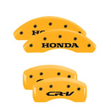 MGP 4 Caliper Covers Engraved Front & Rear Honda Yellow finish black ch - 20201SHONYL