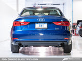 AWE Tuning Audi 8V A3 Touring Edition Exhaust - Dual Outlet Diamond Black 90 mm Tips - 3015-32058