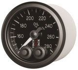 Autometer Stack Instruments 52mm 140-280 Deg F 1/8in NPTF Male Pro Control Oil Temp Gauge - Black - ST3510