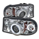 Spyder Dodge Dakota 97-04/Durango 98-03 1PC Projector Headlights LED Halo LED Chrm PRO-YD-DDAK97-C - 5009791