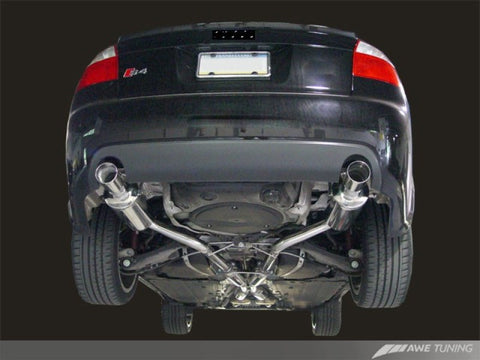 AWE Tuning Audi B6 S4 Track Edition Exhaust - Polished Silver Tips - 3020-32014