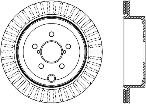 StopTech Power Slot 13 Scion FR-S / 13 Subaru BRZ Rear Right Cryo Slotted Rotor - 126.47031CSR